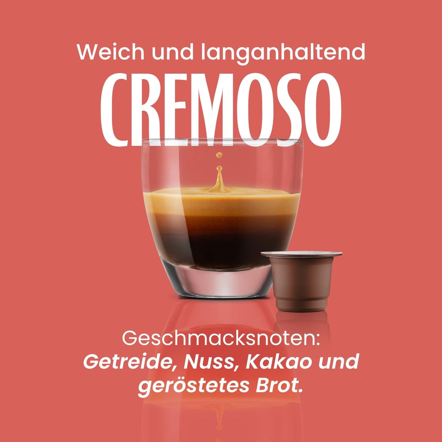 Caffè Vergnano 1882 - Èspresso komposterbar Kaffeekapseln, kompatibel med Nespresso, Cremoso (Creamy) - Packung Enthält 100 Kapseln