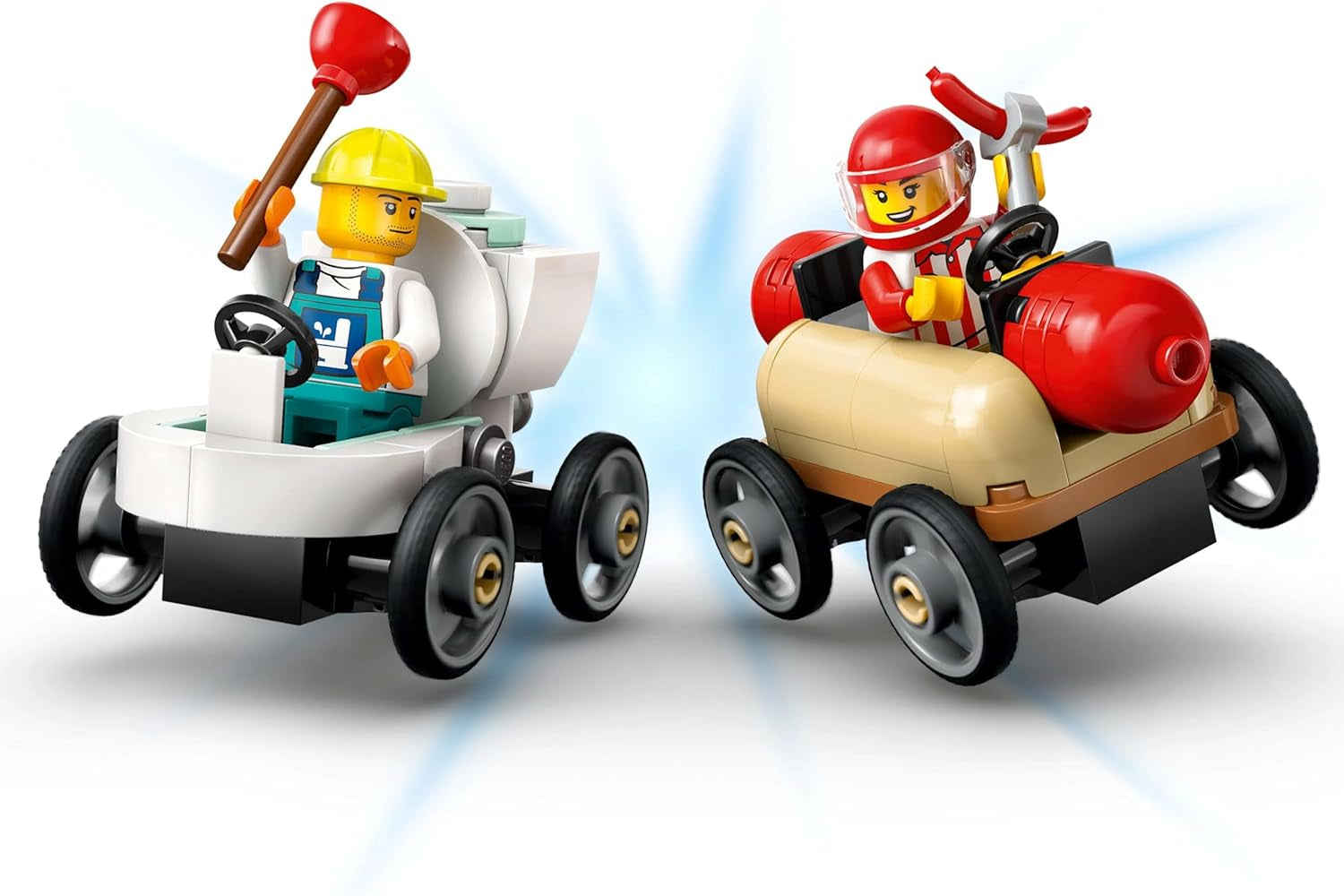 LEGO City Inga gränser: Tvållåda Race Med Ramp - Byggleksak för pojkar och flickor från 6 år - Set med 2 tvålådor och 4 Racer-minifigurer - Presentidé för barn 60460 Byggset Besuche den LEGO-Store