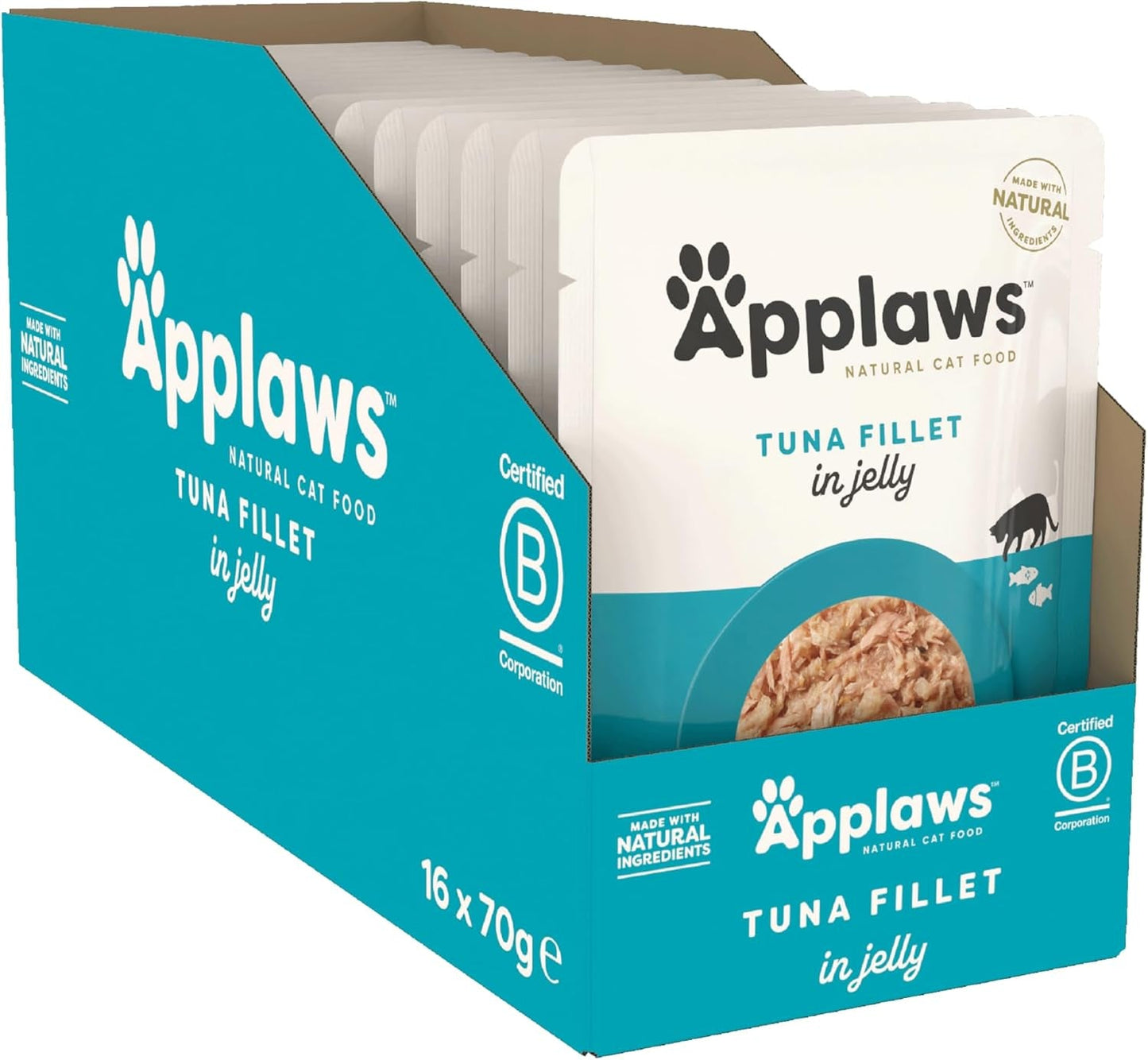 Applaws Cat Pouch tonfiskfilé i gelé 1x (16x70g)