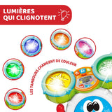 Chicco 00009820100000 Mi första trumset med ljus och ljud, 3 spellägen Musikinstrument med batteri för barn, flerfärgad, stor Jucarii Bebe Naty Shop