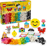 LEGO Classic Creative Fun Box, färgglada byggstenar för fantasifulla rollspel, Byggset för nybörjare, Leksaker för flickor och pojkar från 5 år, Rebuildable Models 11042 Byggset Besuche den LEGO-Store Standardtitel