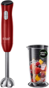 Russell Hobbs Handmixer [Handrührgerät] Desire Rot (5 Geschwindigkeitsstufen+Turbofunktion, 2 Spülmaschinengeeignete Rührbesen & Knethaken, Auswurftaste, Aufrechte Parkposition) Handrührer 24670-56 Bucatarie Naty Shop Standmixer Single Desire