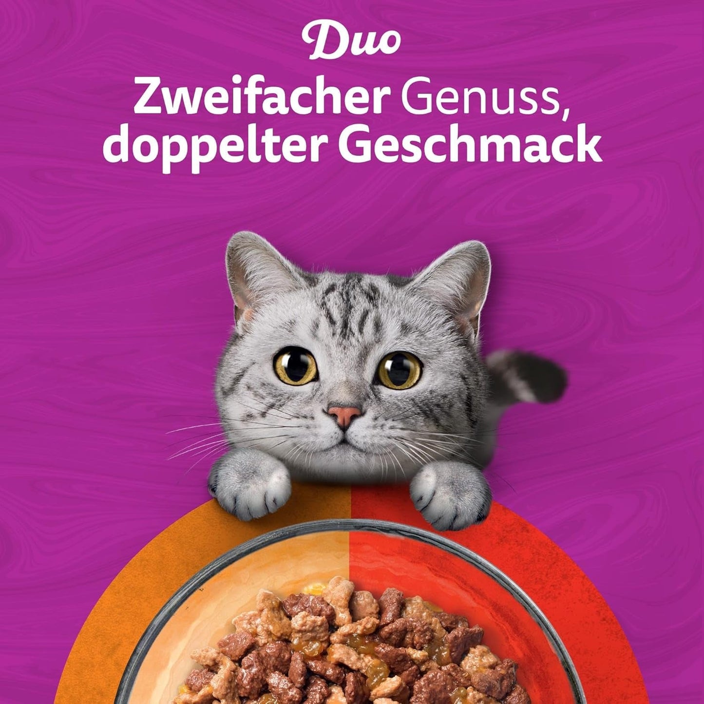 WHISKAS Duo-påsar för våtfoderportioner, multipack, klassisk kombination i gelé, 12 x 85 g