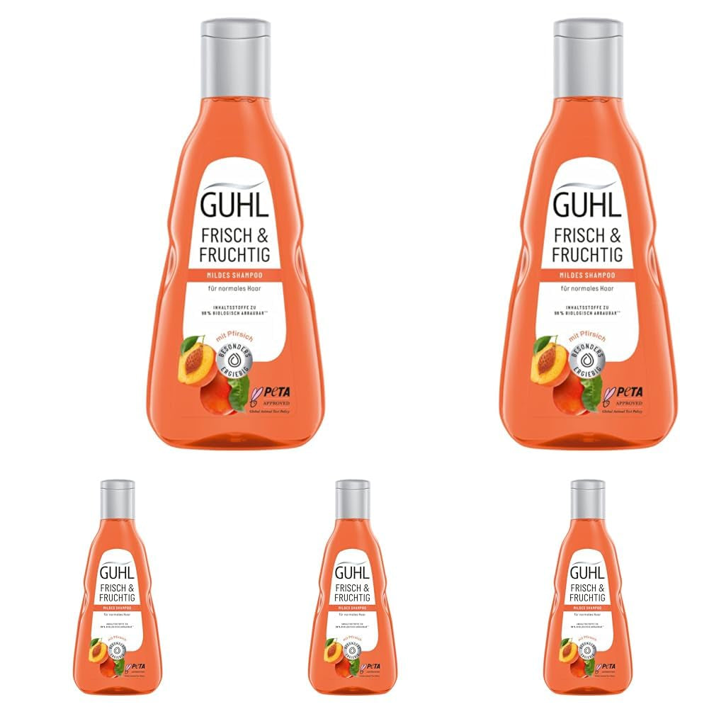 Guhl Fresh & Fruity Shampoo - Innehåll: 250 Ml - Hårtyp: Normal Dusch och bad Guhl 5 x 250 ml