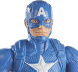 Marvel Avengers Titan Hero Series Blast Gear Captain America Actionfigur 30 cm stor leksak för 4+ år gammal Blå actionfigurer Naty Shop