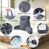 INFANZIA ergonomisk läskudde med armstöd, memory foam ryggstöd, grå, M