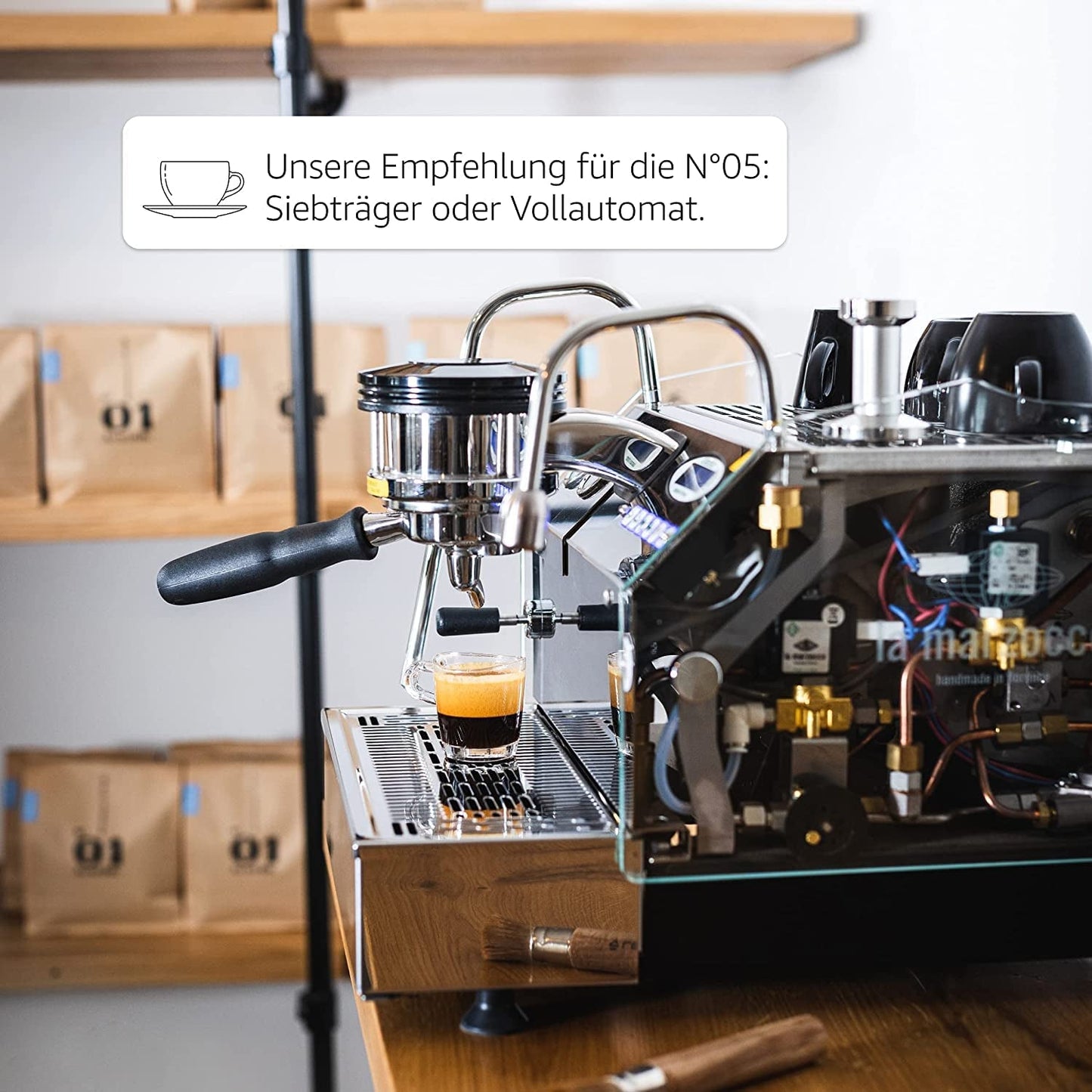 Espresso nr 1 – Klassisk espressoblandning med 25% Robusta – Kaffebönor för helautomatiska maskiner och portafilter – hela bönor – 750g