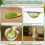 Alyvisun Matcha-set, 5-delat Matcha-te-servis med Matcha-tekanna och Matcha-teställ, tesked, tesked, Matcha-te-set för Matcha-älskare, perfekt för nybörjare och entusiaster