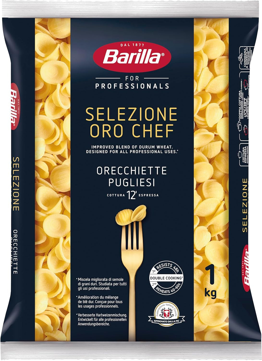 Barilla Selezione Oro Chef Orecchiette Pugliesi, förpackning om 9 (9 x 1 kg)