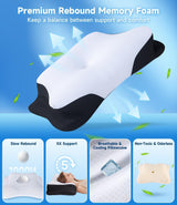 SUPA MODERN Memory Foam Kudde Side Sleeper Kylkudde 60X40 Ortopedisk Baksida Mage Nacke smärtlindring Nackkudde Ortopediska livmoderhalskuddar Naty Shop