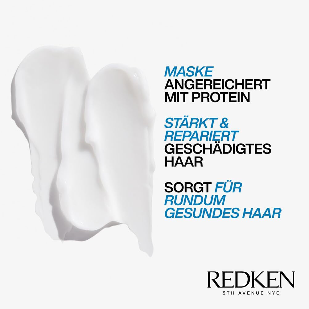 Redken Intensive Hair Mask för allt skadat hår Reparerar och regenererar Antibrott Extreme Strength Builder Plus Mask 1 x 250ml Naty Shop Hair Mask