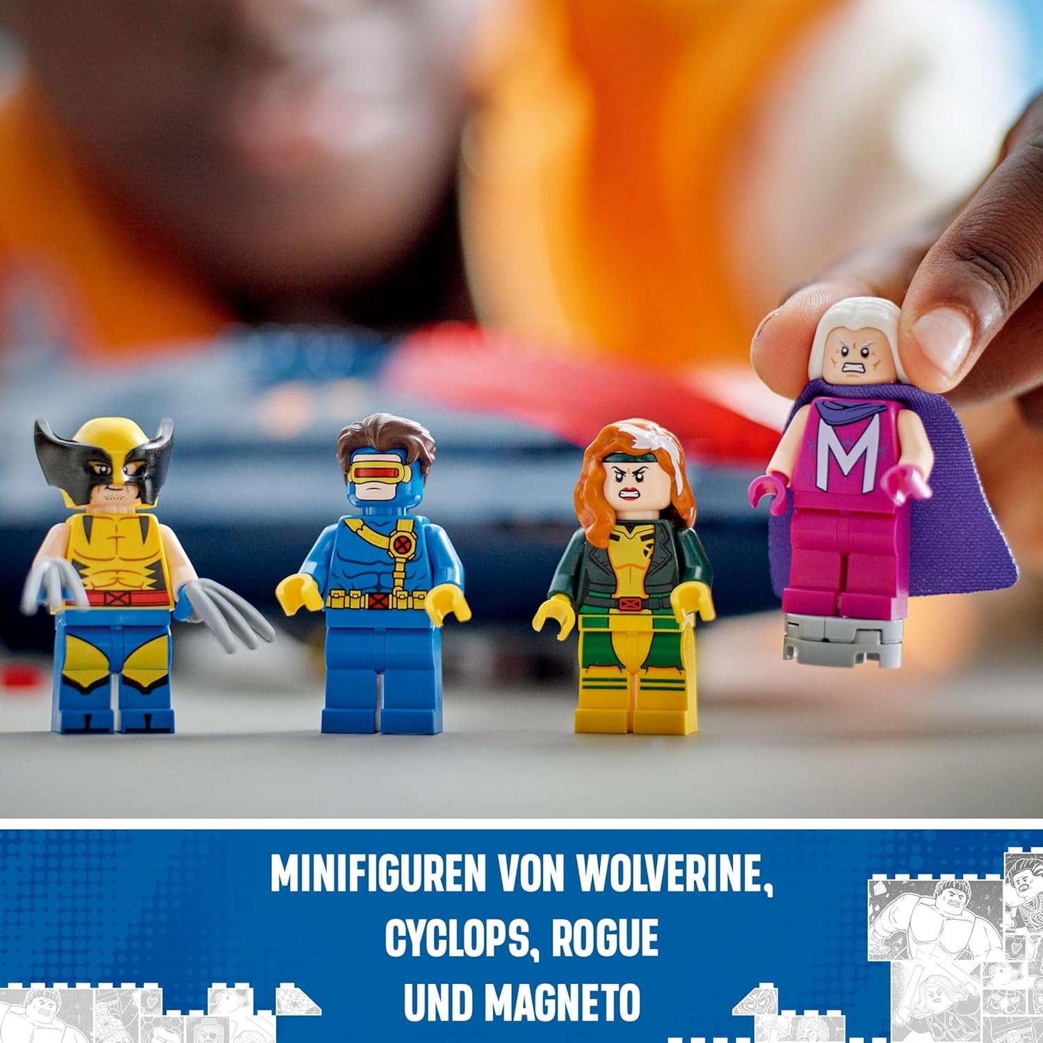 LEGO Marvel X-Jet X-Men Building Model Plane med figurer inklusive Wolverine och Rogue Superhero Toy för barn Present för pojkar och flickor 8 år gamla 76281 Byggset Beuche den LEGO-Store