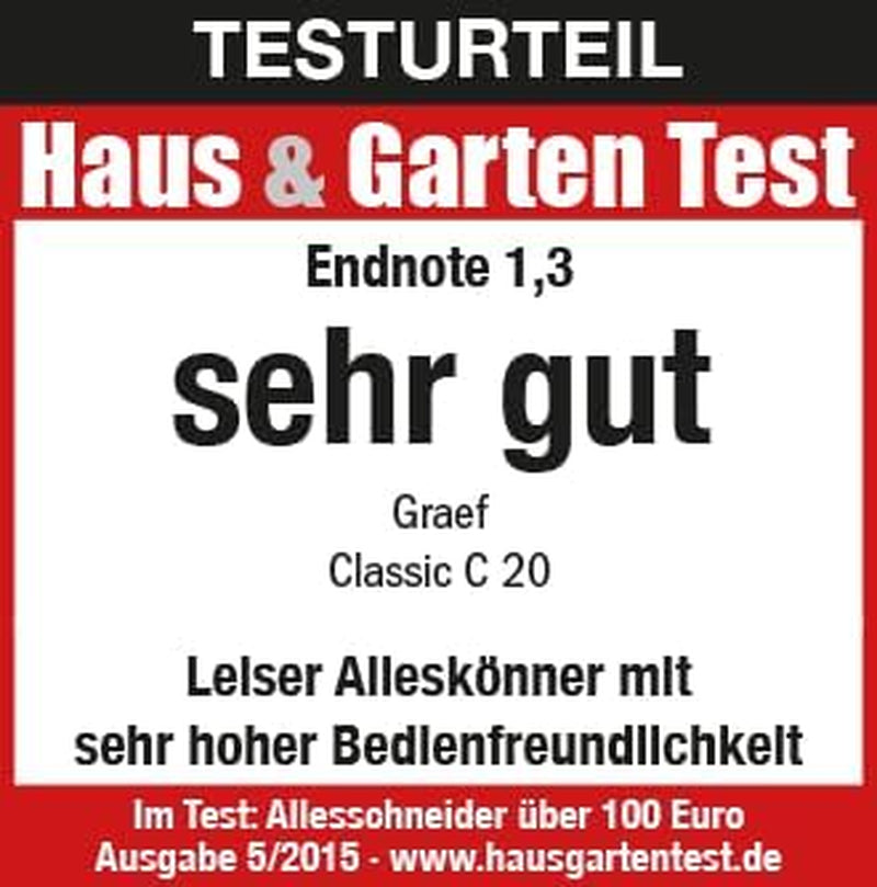 GRAEF Classic C20 multifunktionell skärmaskin Shredded and Slicers Naty Shop