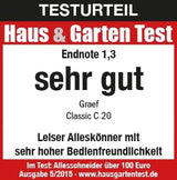 GRAEF Classic C20 multifunktionell skärmaskin Shredded and Slicers Naty Shop