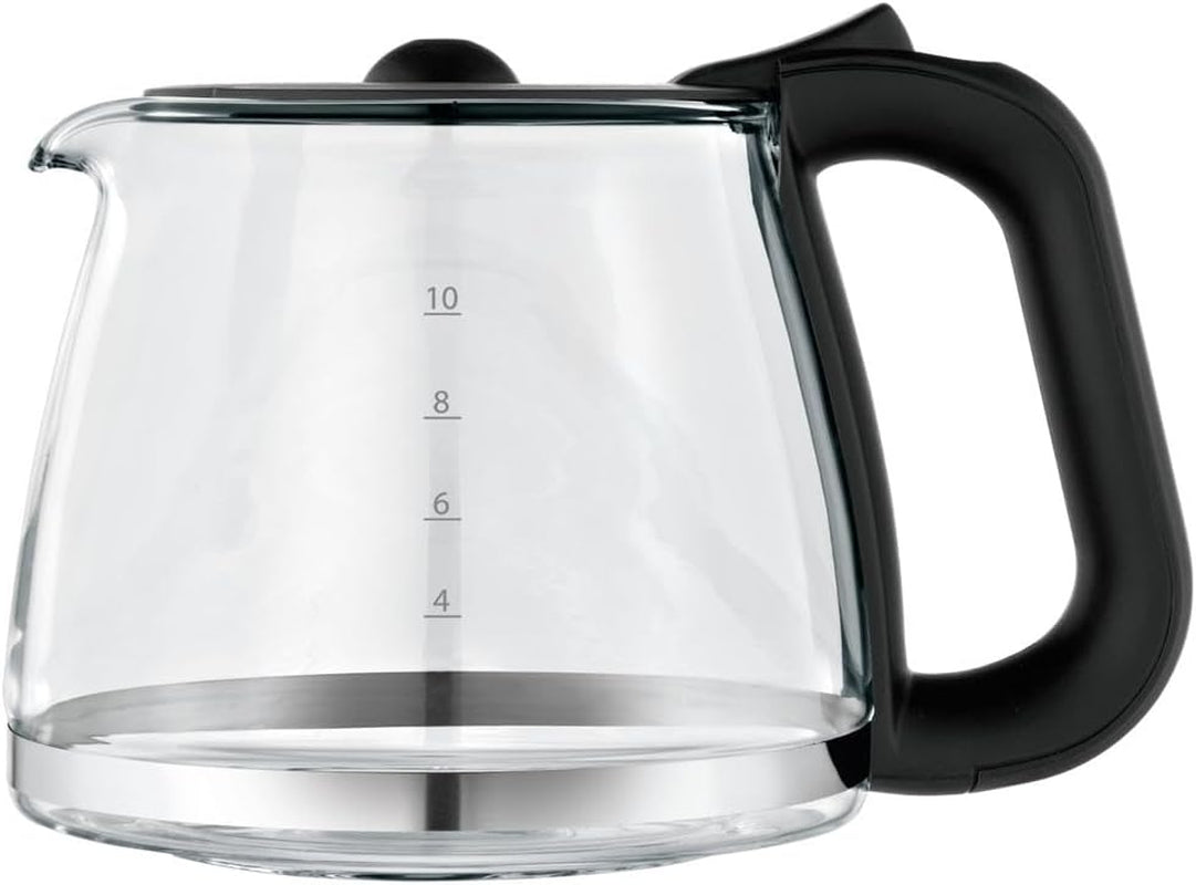 WMF Bueno espressomaskin med glaskaraff, filterkaffe, 10 koppar, på/av-knapp, anti-droppsystem, oscillerande filter, automatiskt stopp, värmeplatta, 1000W