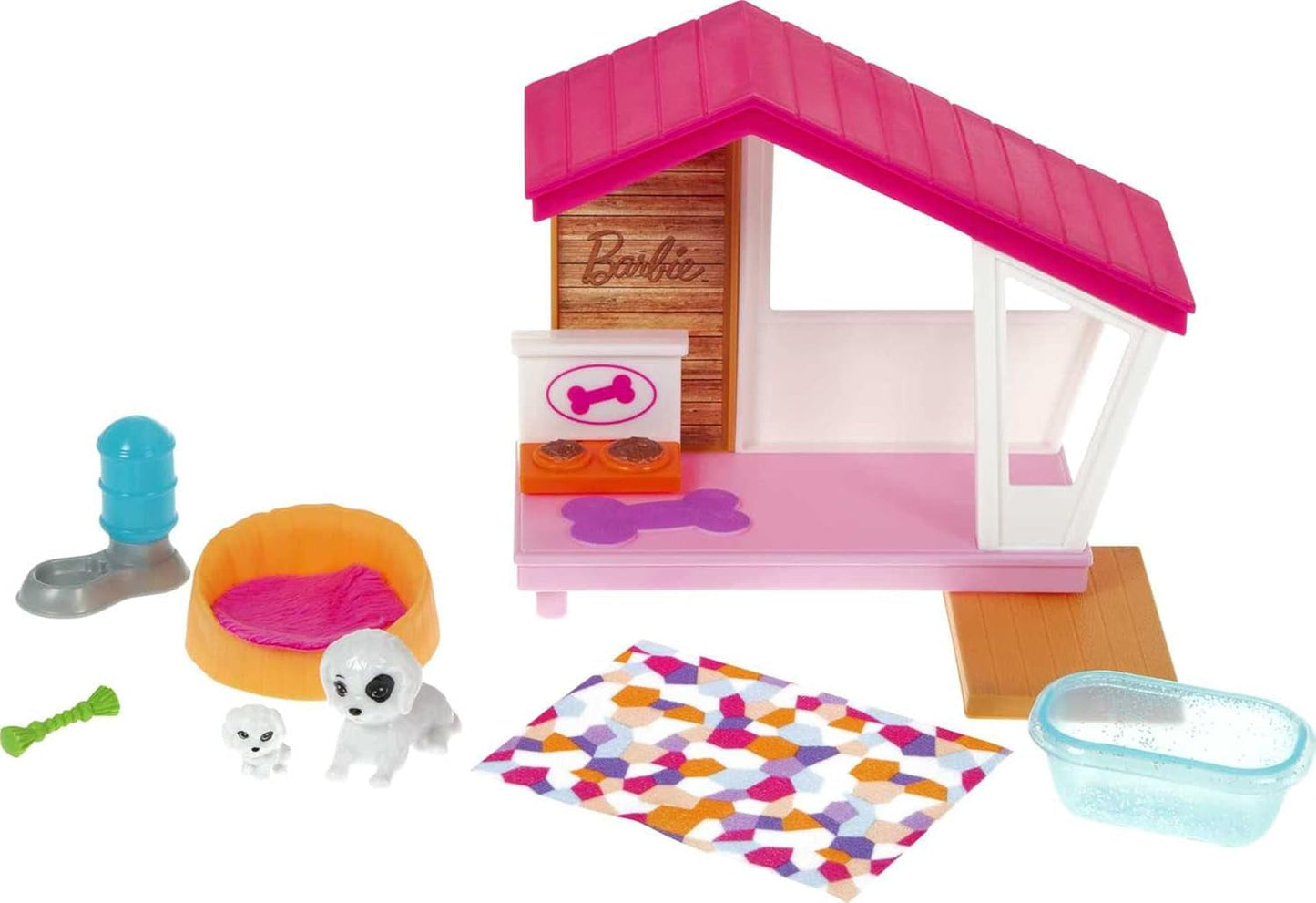 Barbie GRG78 - Minilekset med 2 hundar, hundhus och tillbehör, present till barn 3-7 år Naty Shop Dolls Standardtitel