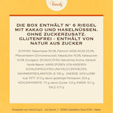 Venchi - Paket med 6 mörka chokladkakor med hasselnötter, 600g - Inget tillsatt socker - Inga konstgjorda sötningsmedel - Glutenfri - Vegansk - Presentidé