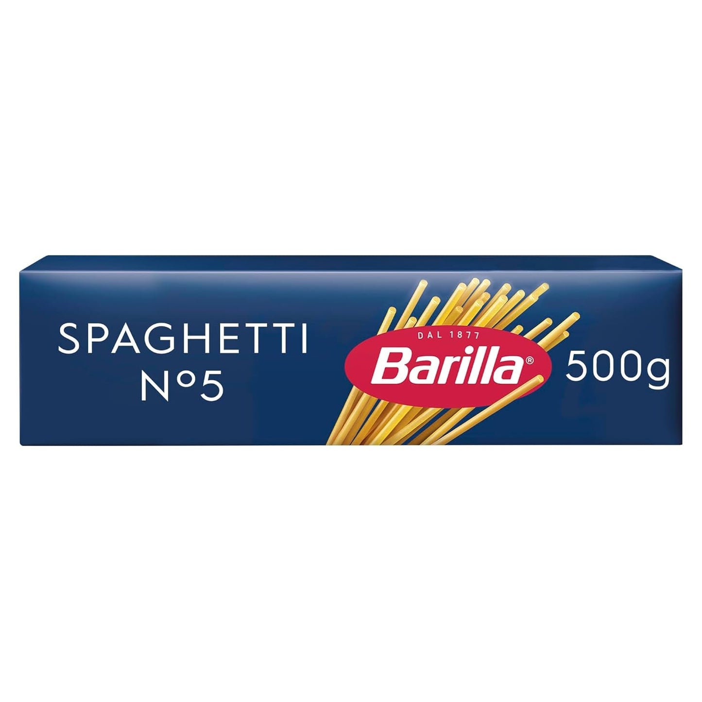 Barilla Pasta Klassische Spaghetti n.5 av högkvalitativ Hartweizen immer al dente, (1 x 500 g), smaklös