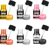Ätbart flytande glitter - 6 färger metalliskt glitter matfärg för tårtdekorering, bakning, muffins - ätbart flytande glitter metalliskt pulver för gör-det-själv-kex, fondant, kakor