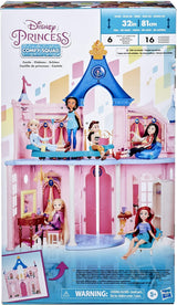 Disney Princess Castle Comfy Squad Dockhus med 6 möbler och 16 tillbehör Leksak för 5 år gamla flickor dockskåp Naty Shop