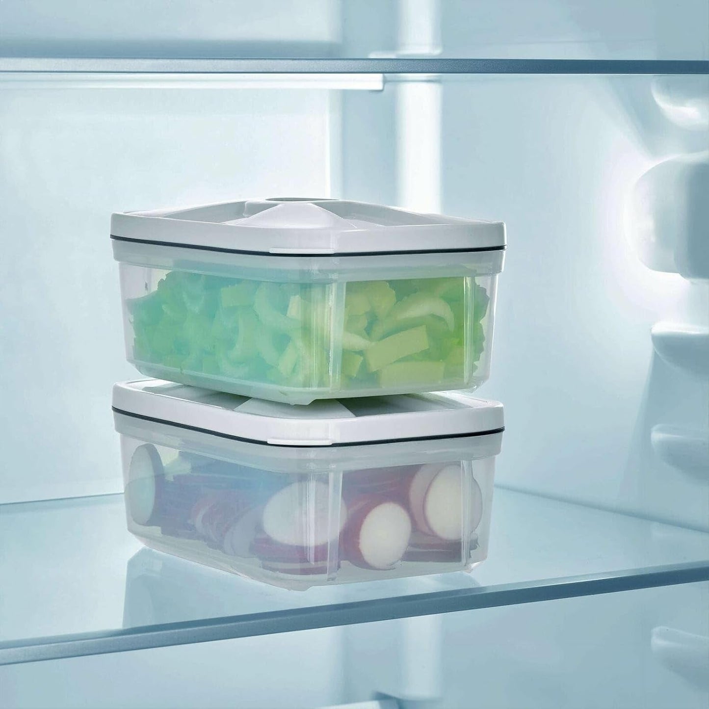 SEVERIN vakuumbehållare, hållbar vakuumbehållare med en volym på 0,75 liter per behållare, 2 set, transparent, plast, köksmaskiner, ZB 3620 Matförvaringslådor Naty Shop