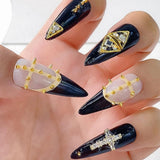Mini Metall Nieten Punk Nail Charms Guld Silber Strasssteine ​​Nägel Charm Kegel Spikes Nagelschmuck Glitzersteine ​​Nail Art Studs Nagel Steine ​​Legierung Nagelanhänger Rhinestones Nageldesign Zubehör