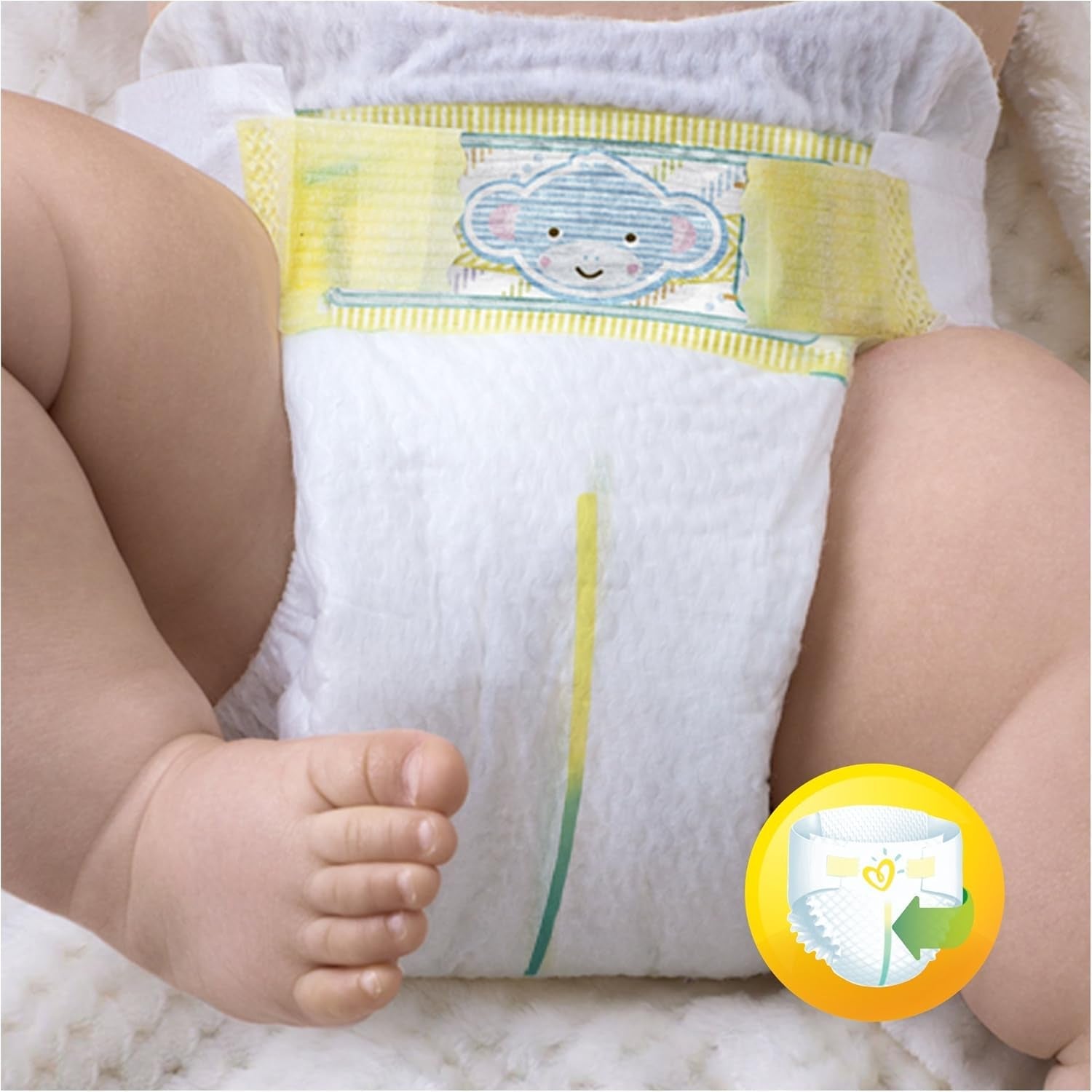 Pampers Premium Protection blöjor för nya bebisar, Jumbopack, storlek 1, 72 st