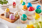 Heitmann Egg Dye Natural Dye Set, 3 Egg Dye Pulver (gult, lila, gråblått), Gräspapper klistermärke