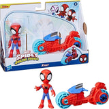 SPIDEY och HANS FANTASTISKA VÄNNER Marvel Spidey Motorcykelfigurleksak för pojkar och flickor från 3 år och uppåt Actionfigurer Naty Shop