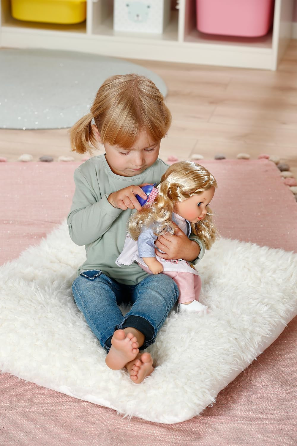 BABY born Sophia Rose - 36 cm mjuk docka - Docka med blont hår av hög kvalitet och sömniga ögon - Lämplig för barn från 1 år