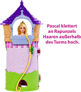 Disney Princess HMV99 - Rapunzel rörlig docka och lektorn med kul runt om, 6 lekområden och 15 tillbehör, inspirerad av Disney-filmen, leksaker för 3 år gamla dockor Naty Shop Dolls