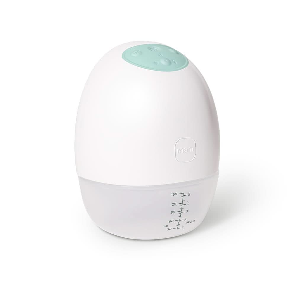 MAM Move Bärbar bröstpump med 3 driftlägen och 5 intensitetsnivåer, Skinsoft silikonhölje, justerbar till 4 storlekar Tillbehör Mat och amning Bebe Naty Shop