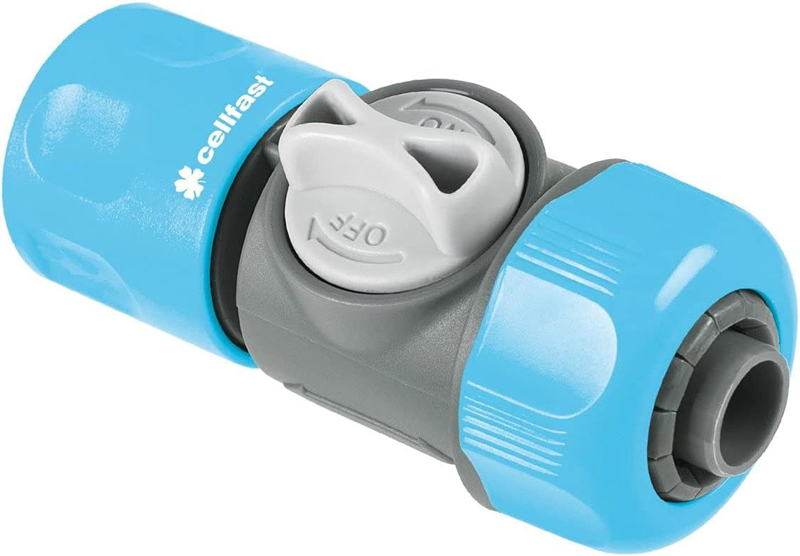 Cellfast snabbfäste med CellPRO 3/4" ventil, lätt att justera, ergonomisk design, PC/ABS plast, hög kvalitet, 52-331, blå