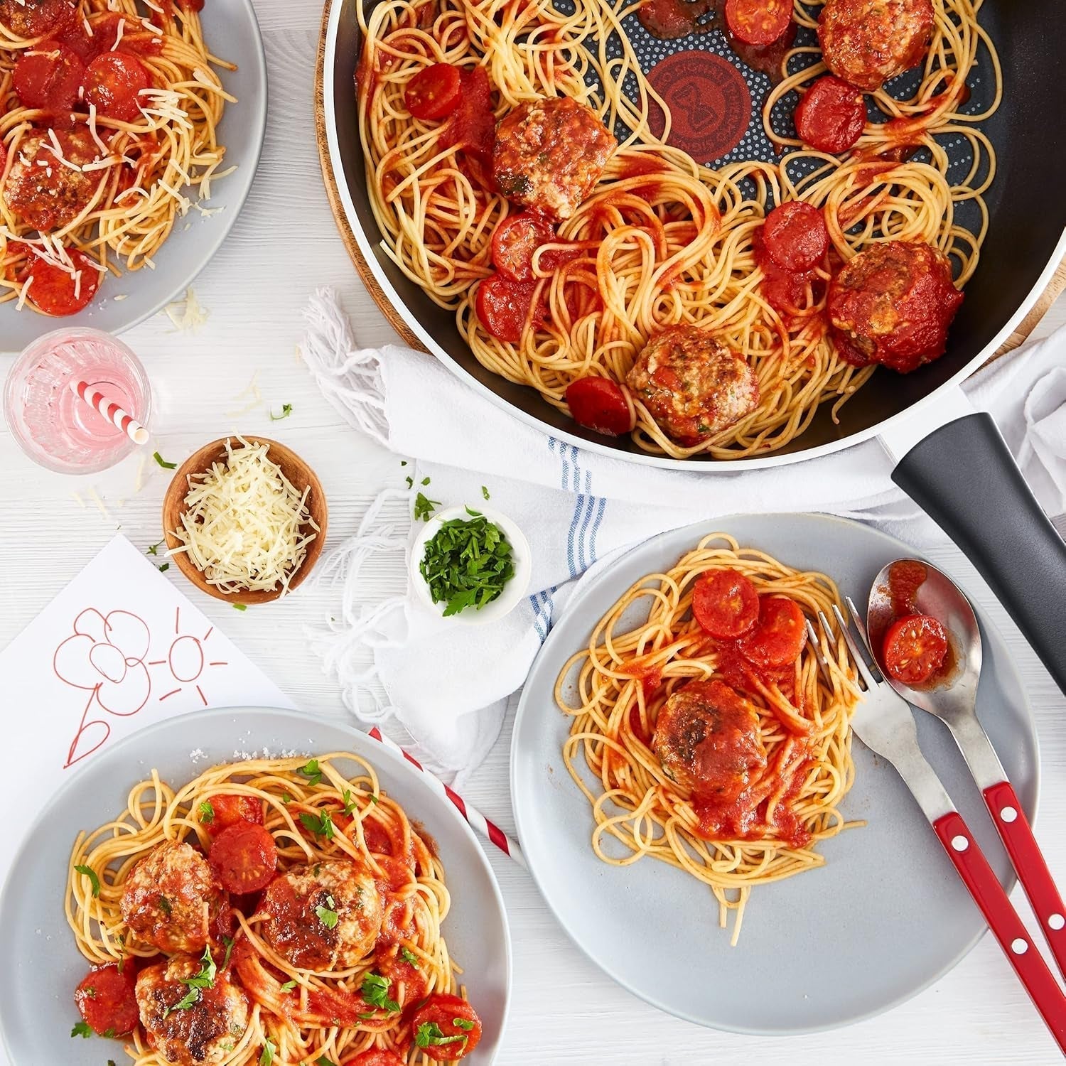 Tefal C27808 Generös kokpanna 32 cm, non-stick beläggning, Thermo-Fusion bas, alla typer av induktionshällar Grytor och stekpannor Naty Shop