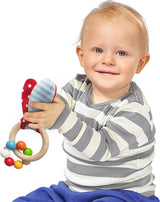 Eichhorn 100017045 - Babystarter / presentset med maraca, leksak med ljud och leksak med kaninmönster, 3 stycken, från 3 månader Toys Bebe Naty Shop