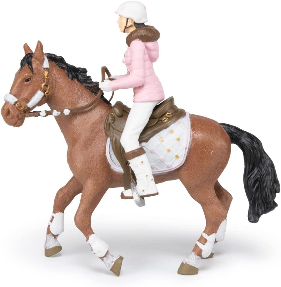 PAPO - Hästfigur - Rider Fashion Winter, passion för ridning, leksak för barn från 3 år. Naty Shop actionfigurer