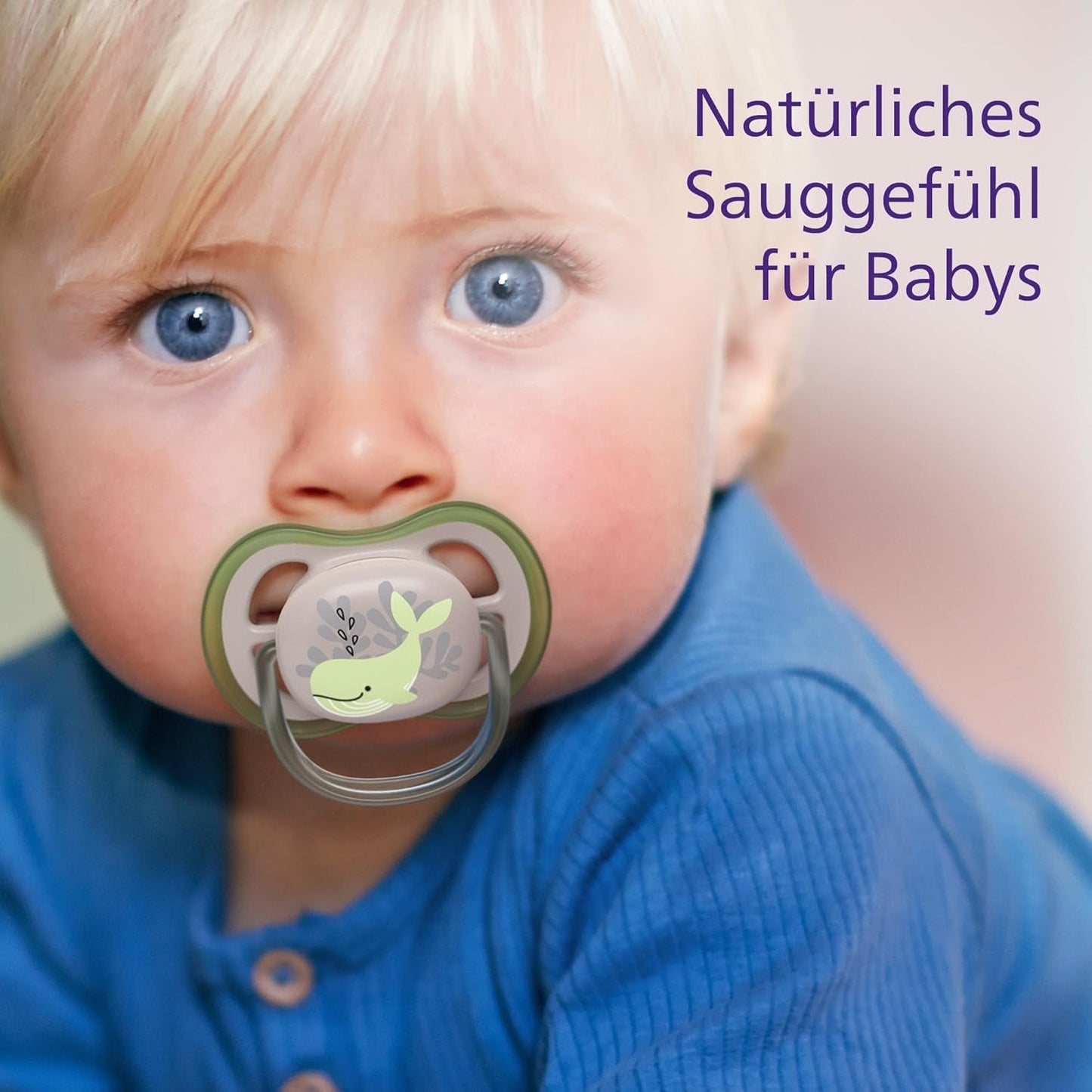 Philips AVENT ultraluftnappar - paket med 4 BPA-fria nappar som andas för bebisar 6-18 månader, inklusive bärväska och sterilisering, sköldpadda/valmönster (modell SCF085/66)