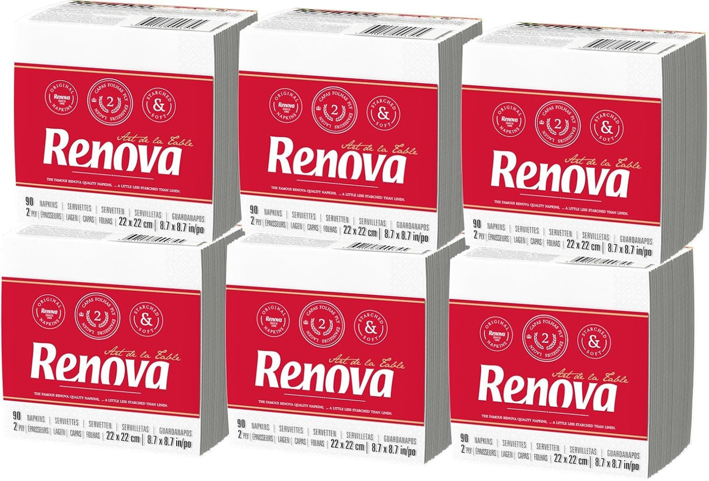 Renova våtservetter - 3 förpackningar med 540 stycken