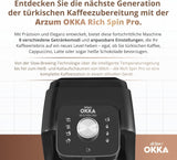 TURKISK KAFFEMASKIN Arzum OKKA RICH SPIN PRO (krom)