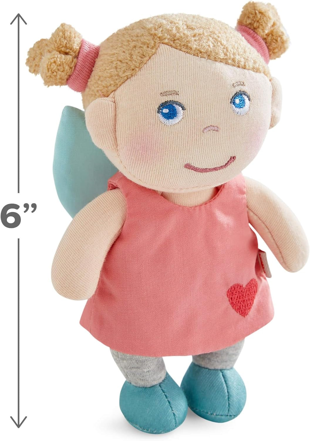 HABA Guardian Angel Lore - Fluffig textildocka (15 cm), perfekt välkomstpresent för spädbarn och småbarn - Tvättbar i 30 °C - 2011870001