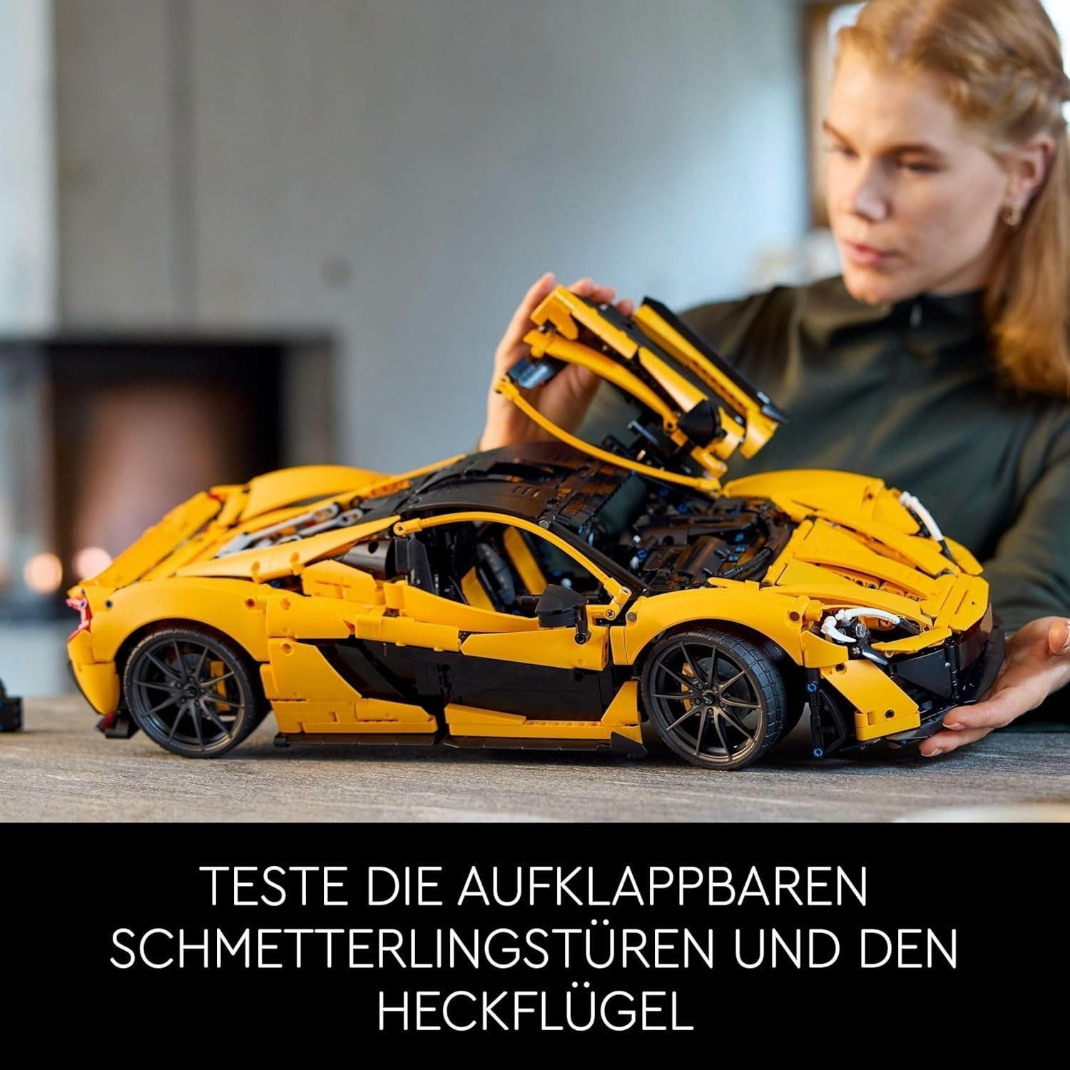 LEGO Technic Mclaren P1 Super Sports Car Set För Vuxna Bilfans Present V8 Kolvmotor 7-växlad växellåda Skalmodell Billeksaksbilset 42172 Byggset Besuche den LEGO-Store