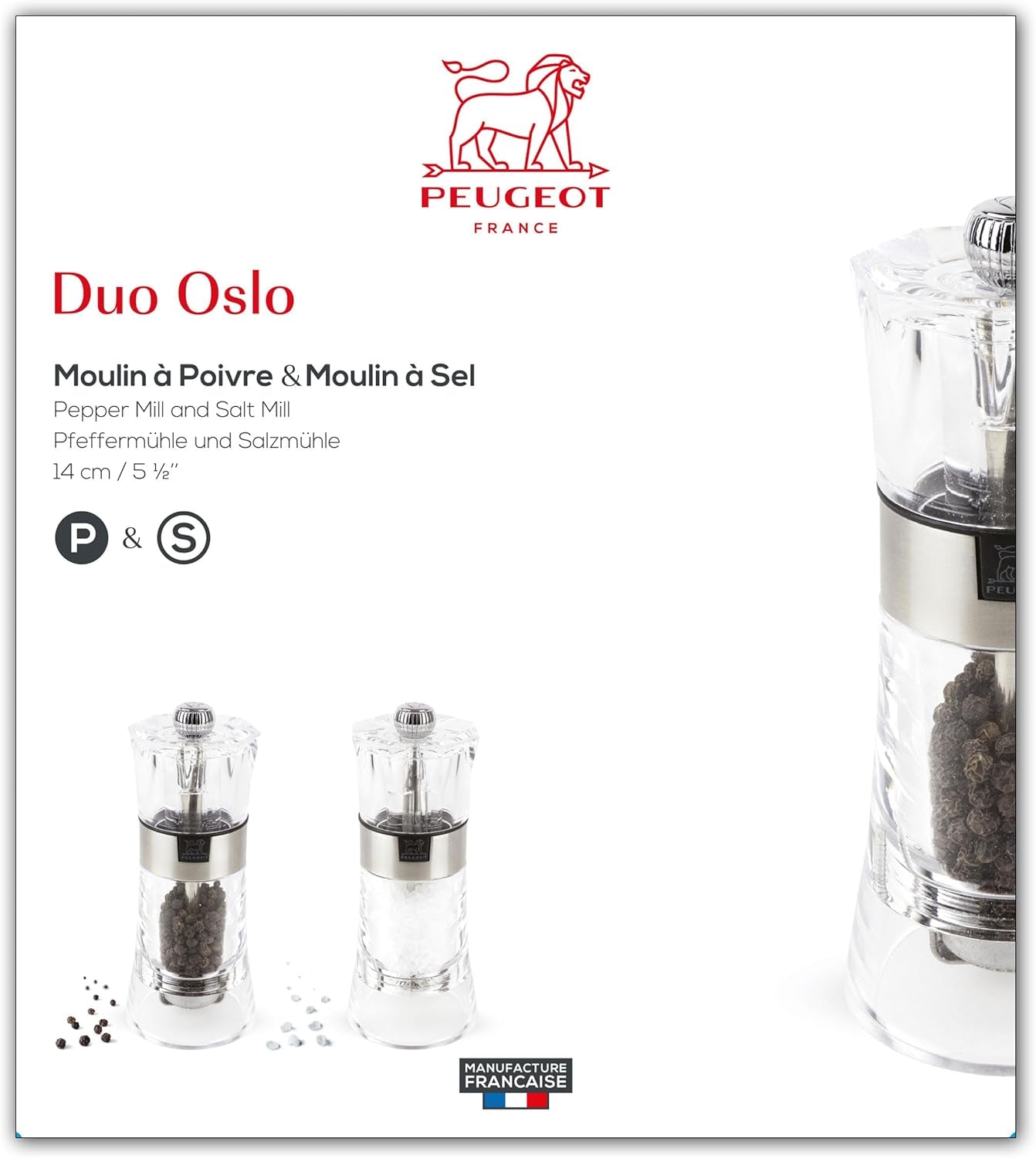 OSLO Duo akryl/rostfritt stål 14 cm rivjärn och skivare Naty Shop