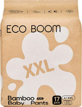 ECO BOOM Bamboo babyblöjor - storlek 6 (20 kg), växtbaserade Pull-Up blöjor (17 st) - Ekologiskt premium, parfymfritt, hudvänligt, superabsorberande