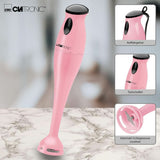 Clatronic Stabmixer/Pürierstab/Blender/Stab-Mixer/Stick/Mixstab SM 3577; Edelstahl-Schlagmesser; Für Smoothie, Kürbispüree, Babybrei, Milchshake; Mit Mixbehälter (500 ml); 180 watt; Rosa kök Naty Shop
