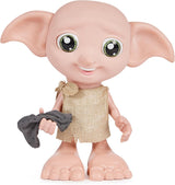 Spin Master 6067280 Wizarding World Harry Potter Magical Interactive Dobby Elf Sock Doll, 30+ ljud och fraser, 21,6 cm, barnleksak, svart