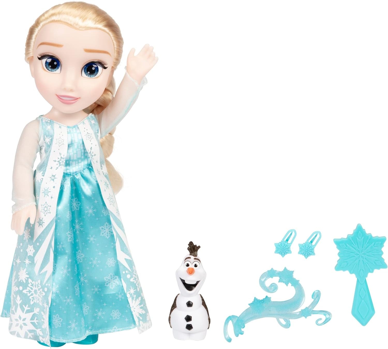 Disney Die Eiskönigin - Frozen - Singing ELSA Doll 35 cm, sjunger "Let It Go", inklusive tillbehör för extra kul, perfekt för tjejer från 3 år, 225306, Türkis