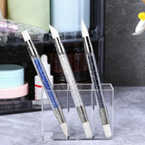 3 Stück Nagel Pinsel Silikon, Nagelkunst Skulptur Stift, Doppel Köpfe DIY Maniküre Werkzeug, Strassstein Picker, Gel Schnitzen Pinsel Für Design, Shaping Drawing Carving Nagelfolie