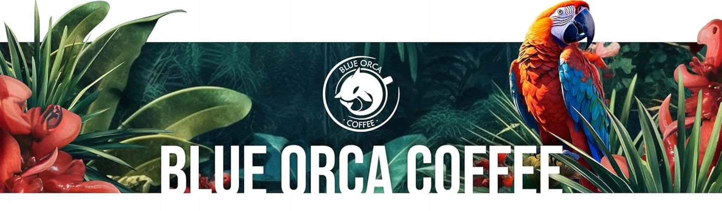Malet kaffe DE BOA 1KG | 100 % Arabica | med inslag av choklad och nötter | medelrostade kaffebönor, låg syra | idealisk för espressomaskiner | Blue Orca Coffee Roastery