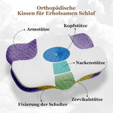 Wellsync Nackkudde Ergonomisk kudde Memory Foam Kudde Ortopedisk kudde för sidosliprar Ryggslipare Magslipare Nacksmärta Vit Grå Cervikala Ortopediska Kuddar Naty Shop