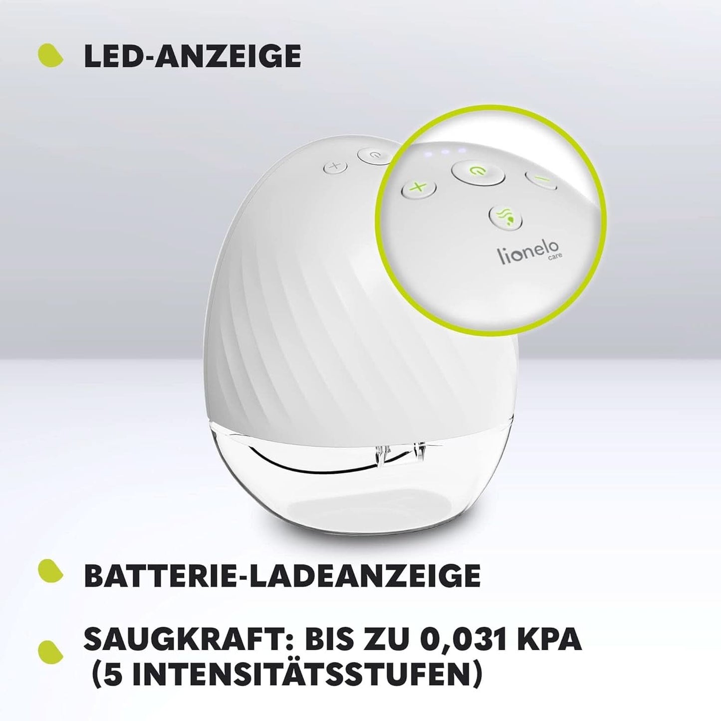 Elektrisk bröstpump LIONELO Fidi Free 2, massageläge, 5 intensitetsnivåer Tillbehör Mat och amning Bebe Naty Shop